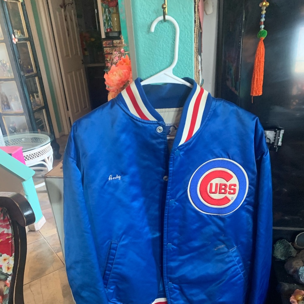 Vintage starter Cubs satin jacket .made in USA🇺🇸